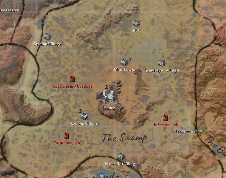 Swamp Towns Map Locations